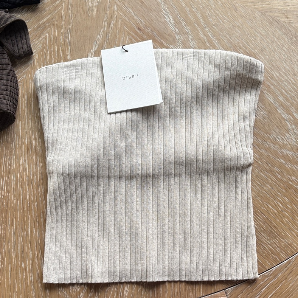 NWT DISSH Tube Top in bone